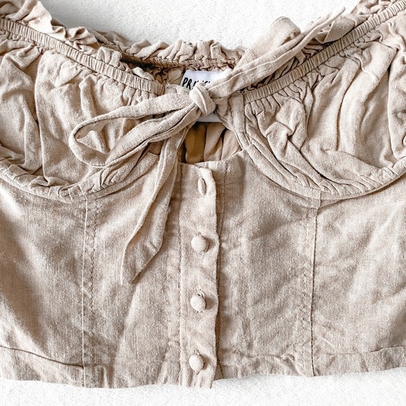 Princess Polly Eloise Crop Top (beige) - Picture 6 of 12